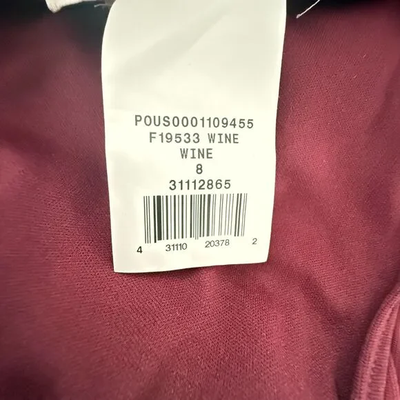 David's Bridal Women Dress Sz 8 Wine F19533 Halter Bridesmaid Prom Formal - Picture 5 of 8